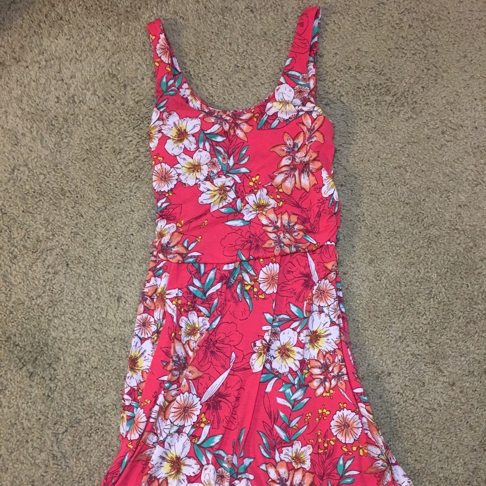Pink, Tropical Floral Dress - Floral Sun Dress - Picture 3 of 6